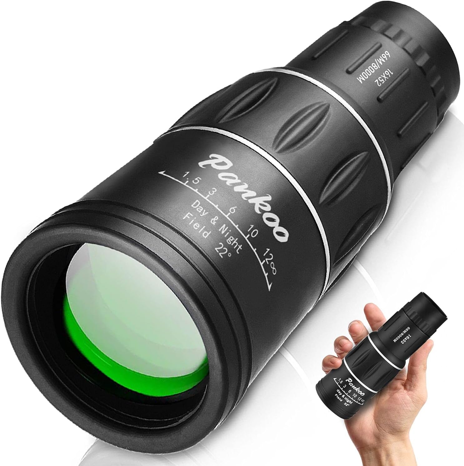 16X52 Monocular Telescope High Powered for Adults, 2023 Power Prism Compact Monoculars for Adults,HD Monocular Scope for Gifts, Outdoor Activity,Bird Watching,Hiking,Concert,Travelling - Image 2