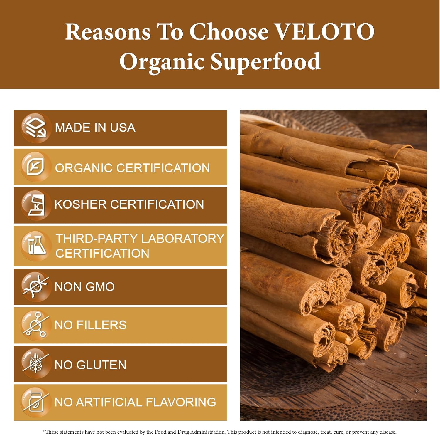Ceylon Cinnamon Powder Organic Cinnamon Powder, Freshly Ground Cinnamon Pure Bulk Spice, Kosher & Organic Certified, Non-GMO Third Party Tested for Purity, Gluten Free, Vegan, 2lb - Image 5