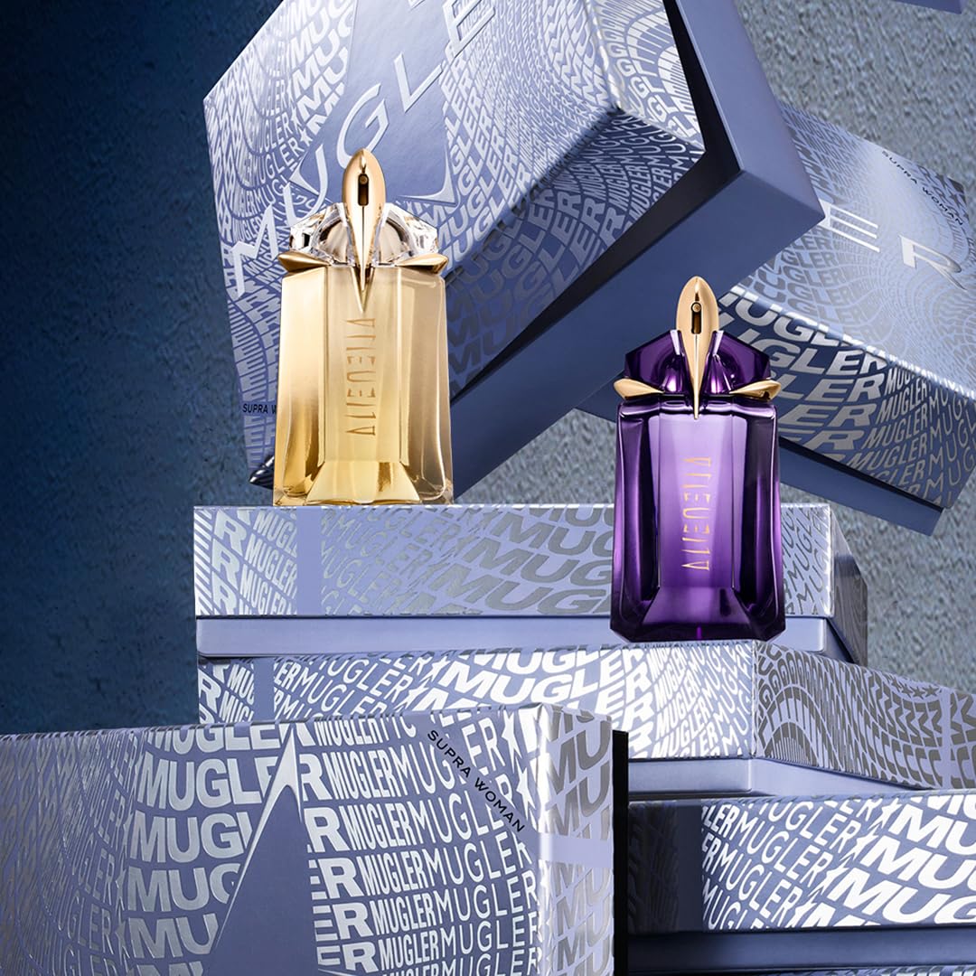 Mugler Alien Eau de Parfum - Women's Fragrance Set ($135 Value) - Floral & Woody - With Jasmine, Wood, and Amber - Long Lasting Perfume - Perfume, 1 Fl Oz, 1.6 Fl Oz Body Lotion, 1.6 Fl Oz Shower Gel - Image 6