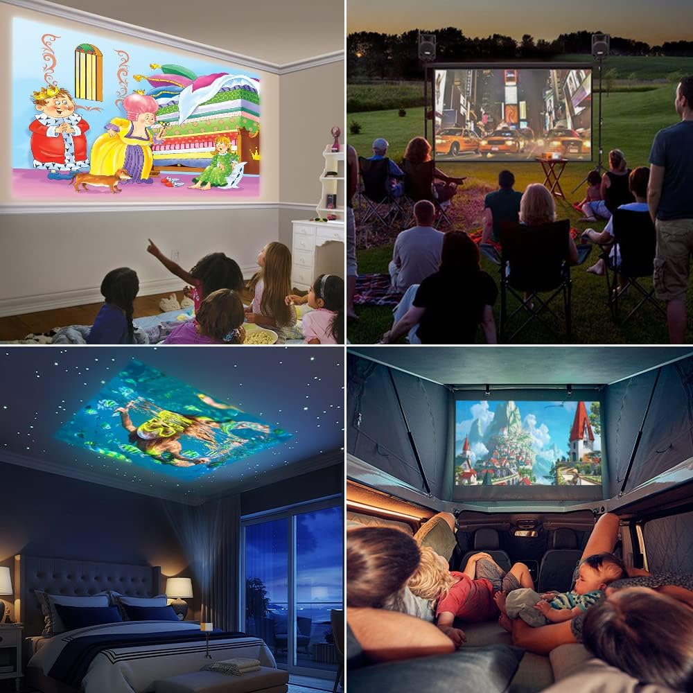 PVO Mini Projector Portable For Cartoon, Outdoor Video Projectors, LED Pico Movie-Projector for Home Theater, Kids Gift, Video Can Be Easily Mirrored Directly to The Projector Via Data Cable - Image 7