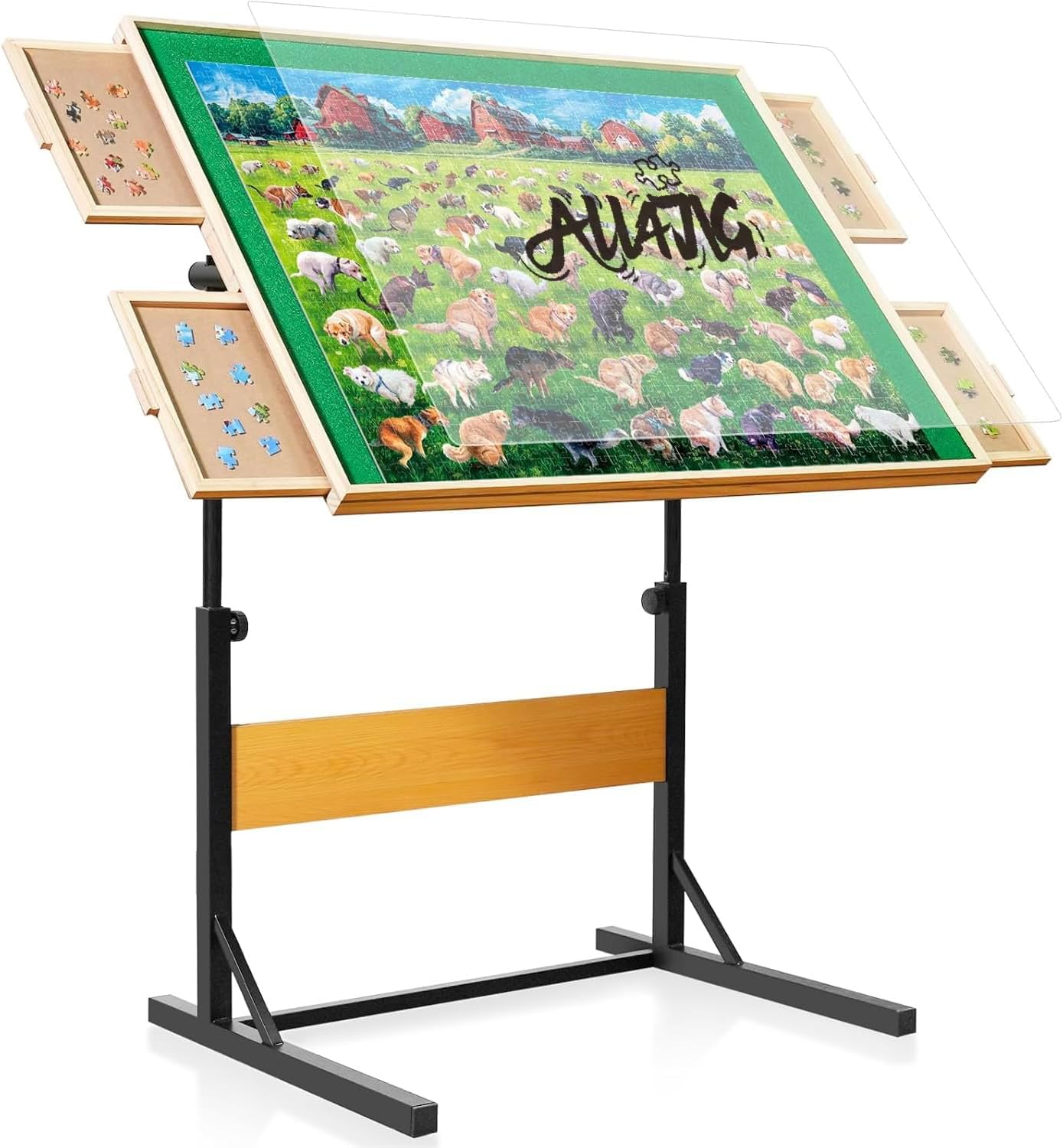 ALL4JIG Puzzle Table for Adults Gifts, Wooden Jigsaw Puzzle Table with 4 Drawers, Upgraded Stability & Optimized Lightweight Design, Puzzles for Adults 2000 Pieces - Image 2