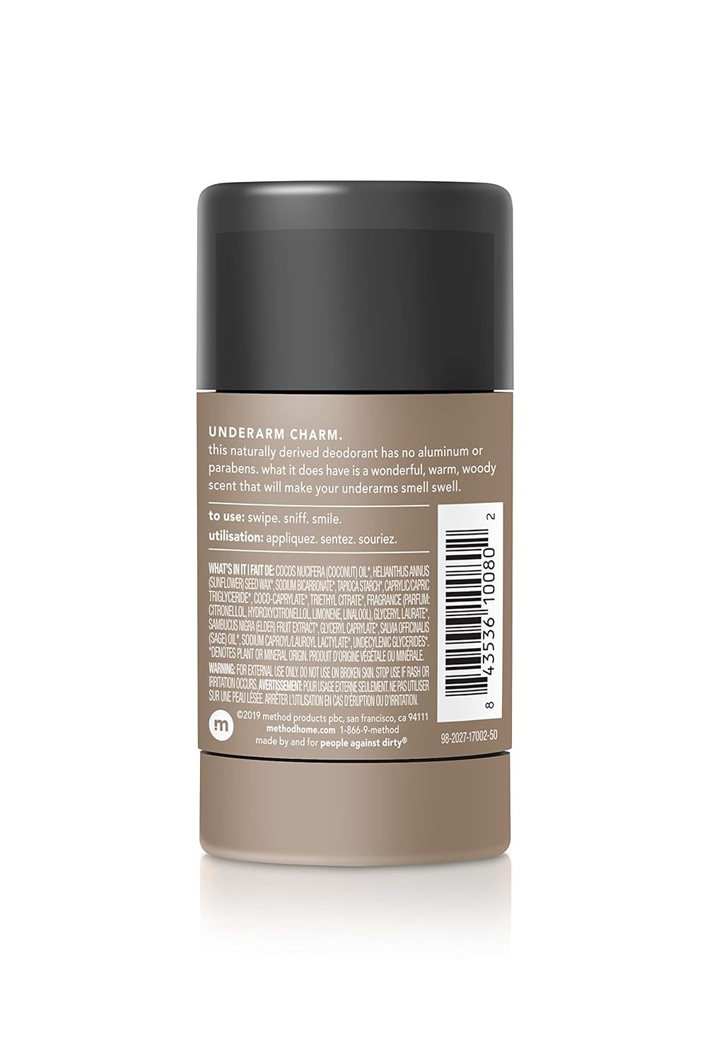 Method Mens Aluminum-Free Deodorant; Cedar & Cypress; 2.65 Ounce Pack of 6 - Image 3