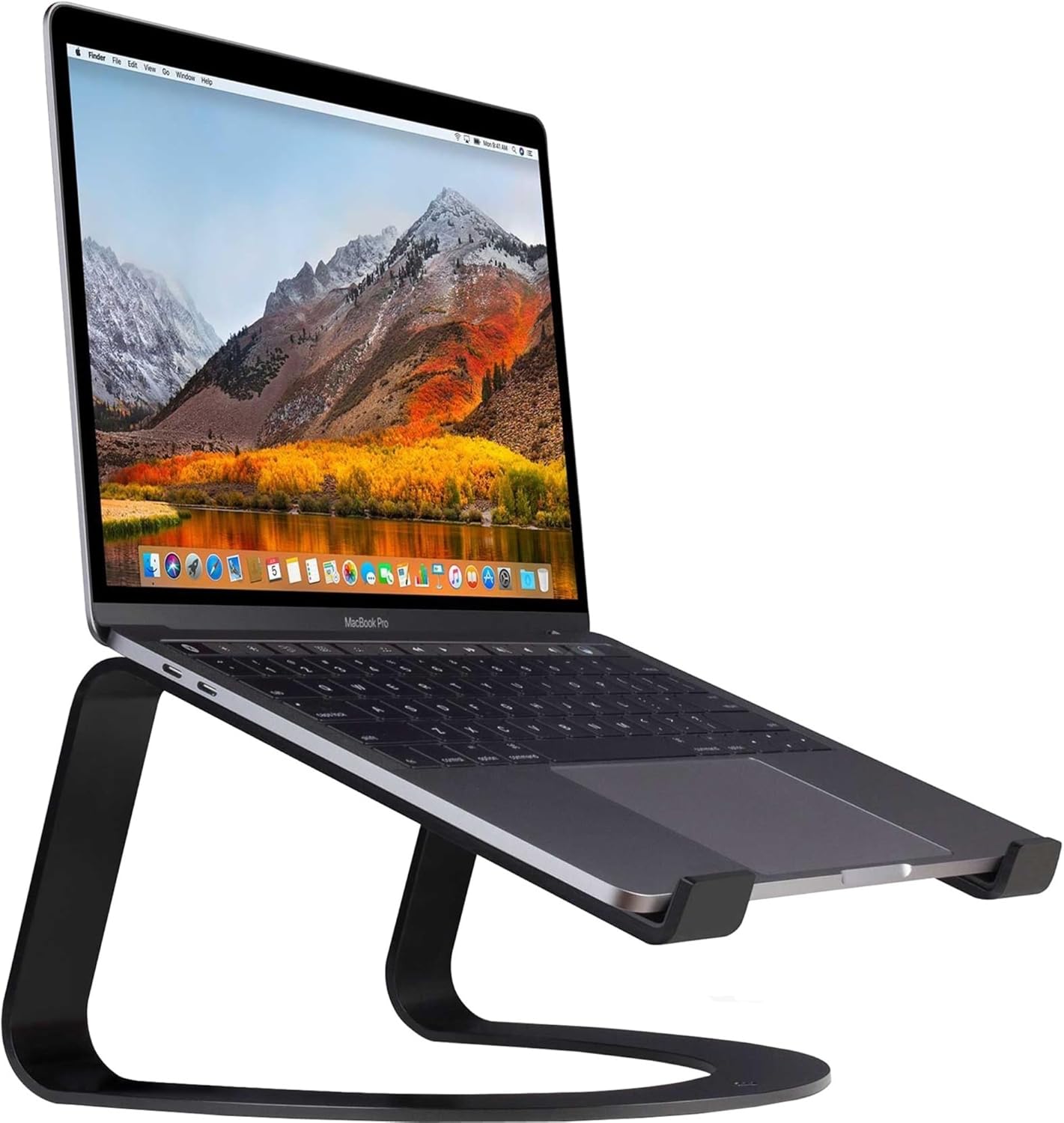 Twelve South Curve for MacBooks and Laptops | Ergonomic desktop cooling stand for home or office (matte black) - Image 2