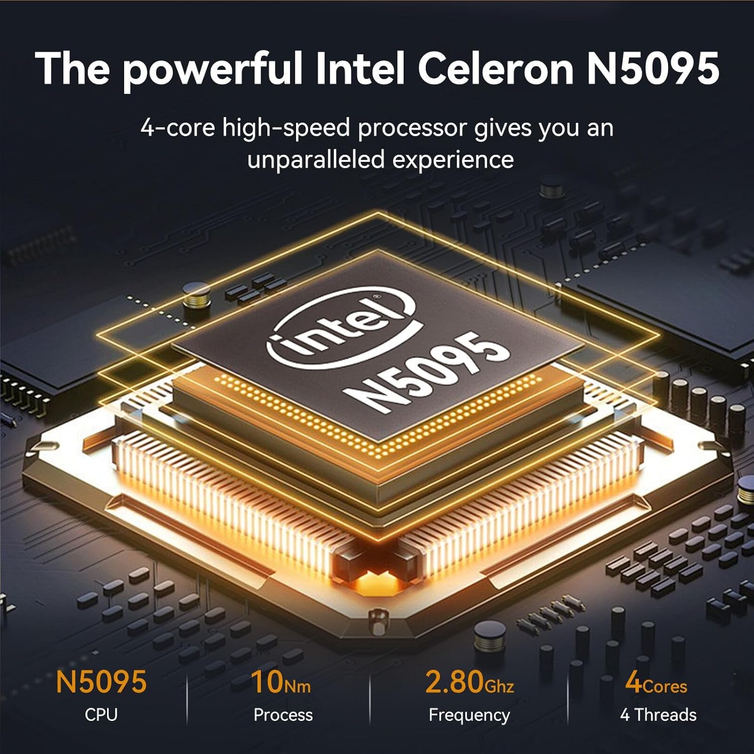 Laptop Computer 15.6'' HD Display, Intel UHD Graphics, Intel Celeron N5095 4-Core Processor, 12GB RAM, 512GB SSD up to Expandable 1TB, WiFi, 180°Open Angle, Windows 11 Laptop, Gray - Image 4