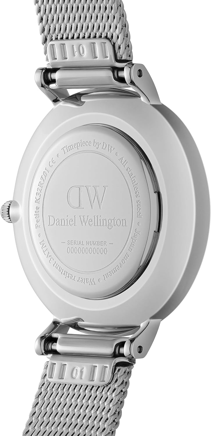 Daniel Wellington Roman Numerals Watch - 316L Stainless Steel Case, Leather or Stainless Steel Strap, Blue Hands, Analog Watch for Women - Image 4