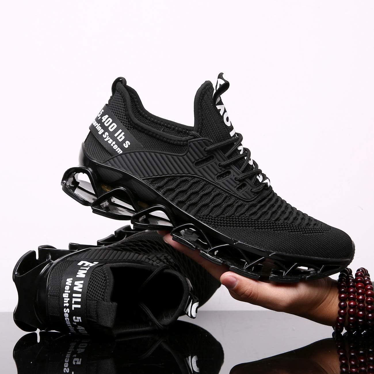 Chopben Men's Running Shoes Blade Non Slip Fashion Sneakers Breathable Mesh Soft Sole Casual Athletic Walking Shoes - Image 8