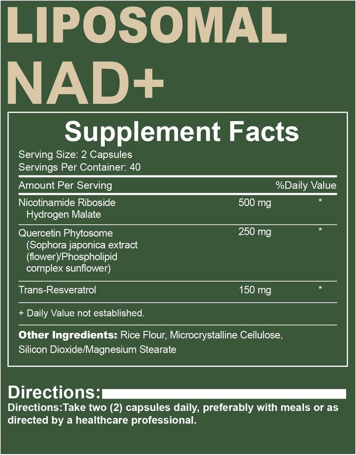 Liposomal NAD Supplement with NAD Nicotinamide Riboside Resveratrol 900 MG, Boost NAD+ for Cellular Health, Anti-Aging, Energy, Focus - 80 Capsules - Image 5