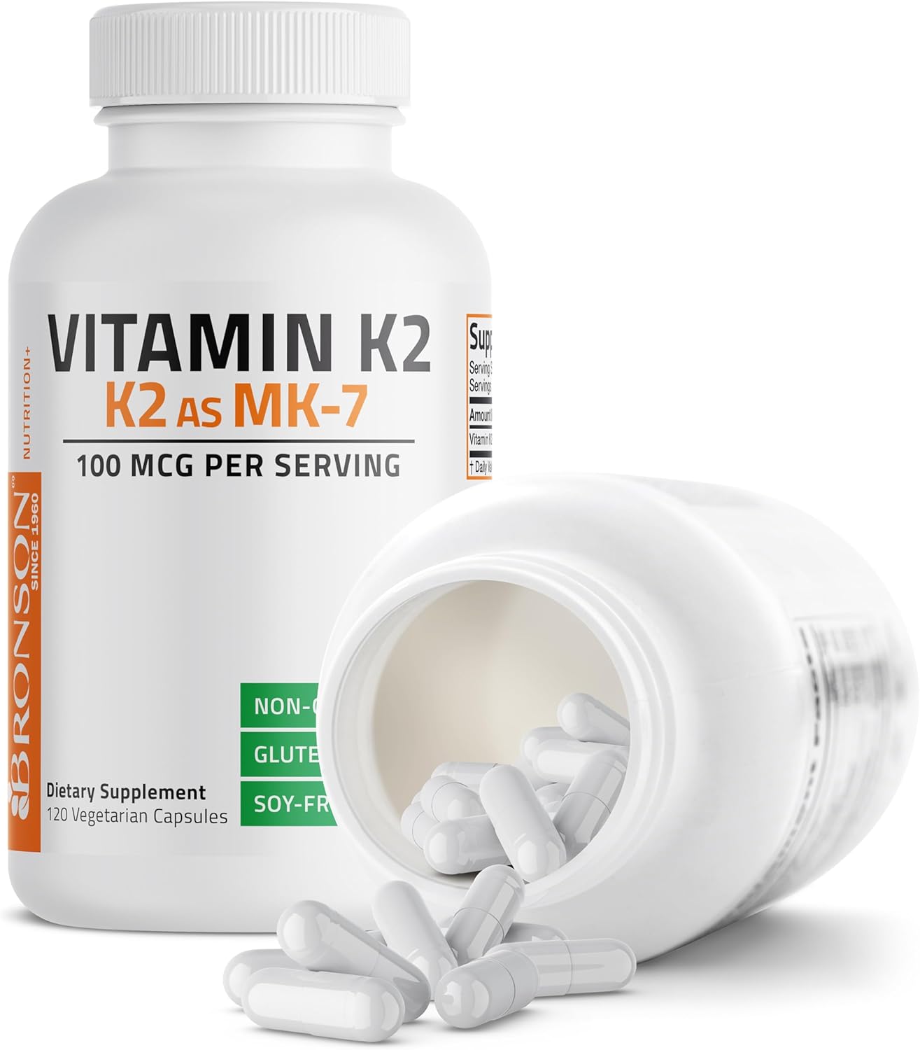 Bronson Vitamin K2 as MK-7 Menaquinone 100 mcg Non-GMO, 120 Capsules - Image 7