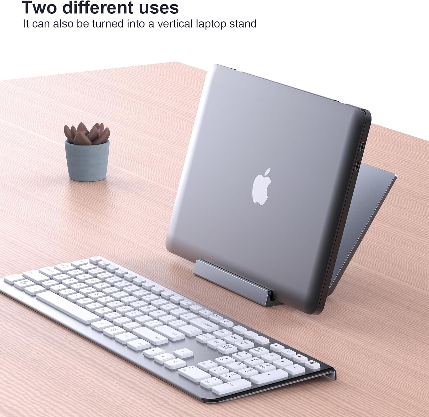 Aluminum Laptop Stand for Desk - Sturdy Frame Mount Computer Riser, Compatible with MacBook Air/Pro, Dell XPS, All 11-16 Inch Laptops - Image 8