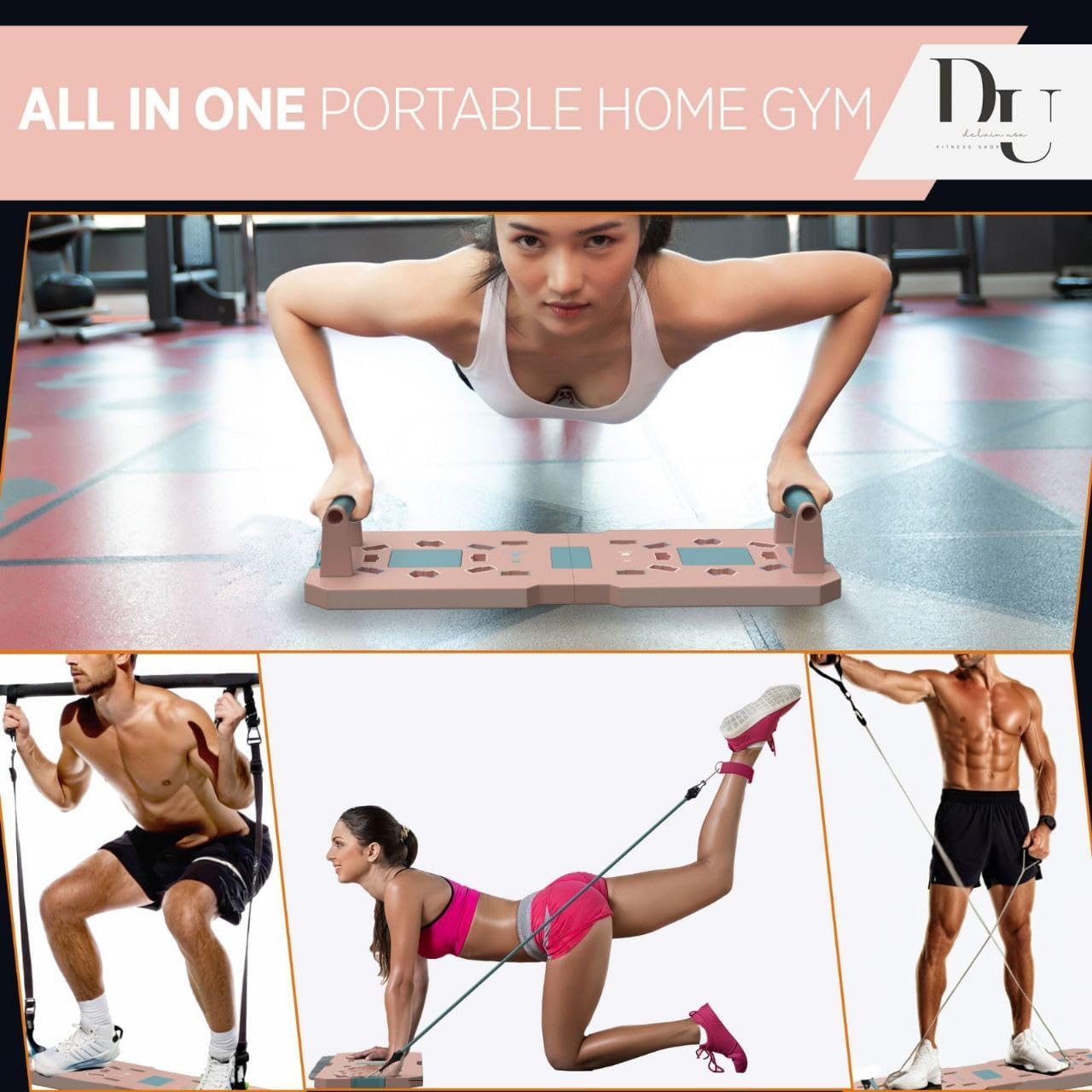 Perfect Push Up Board - All in One Home Gym Equipment, Portable Workout Board with Handles, Ideal for Men's Fitness - Image 9