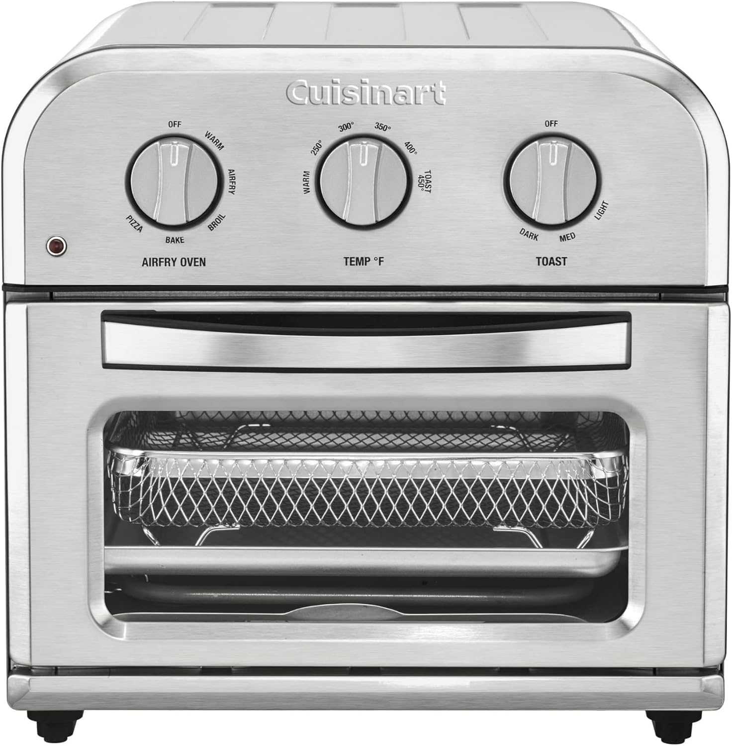 Cuisinart TOA-26 Compact Airfryer Toaster Oven, 1800-Watt Motor with 6-in-1 Functions and Wide Temperature Range, Air Fryer, Stainless Steel - Image 2