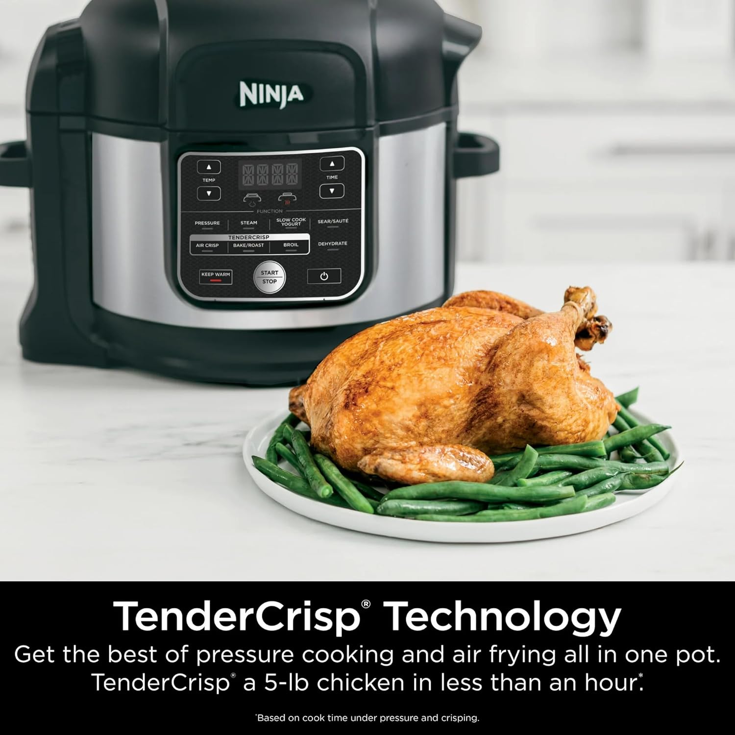Ninja Foodi 10-in-1 Pro Pressure Cooker & Air Fryer, 6.5-Qt Multicooker with TenderCrisp Technology, Stainless Steel OS300, Nonstick, PTFE/PFOA-Free, Dishwasher Safe, Family Meals, Roast, Dehydrate - Image 3