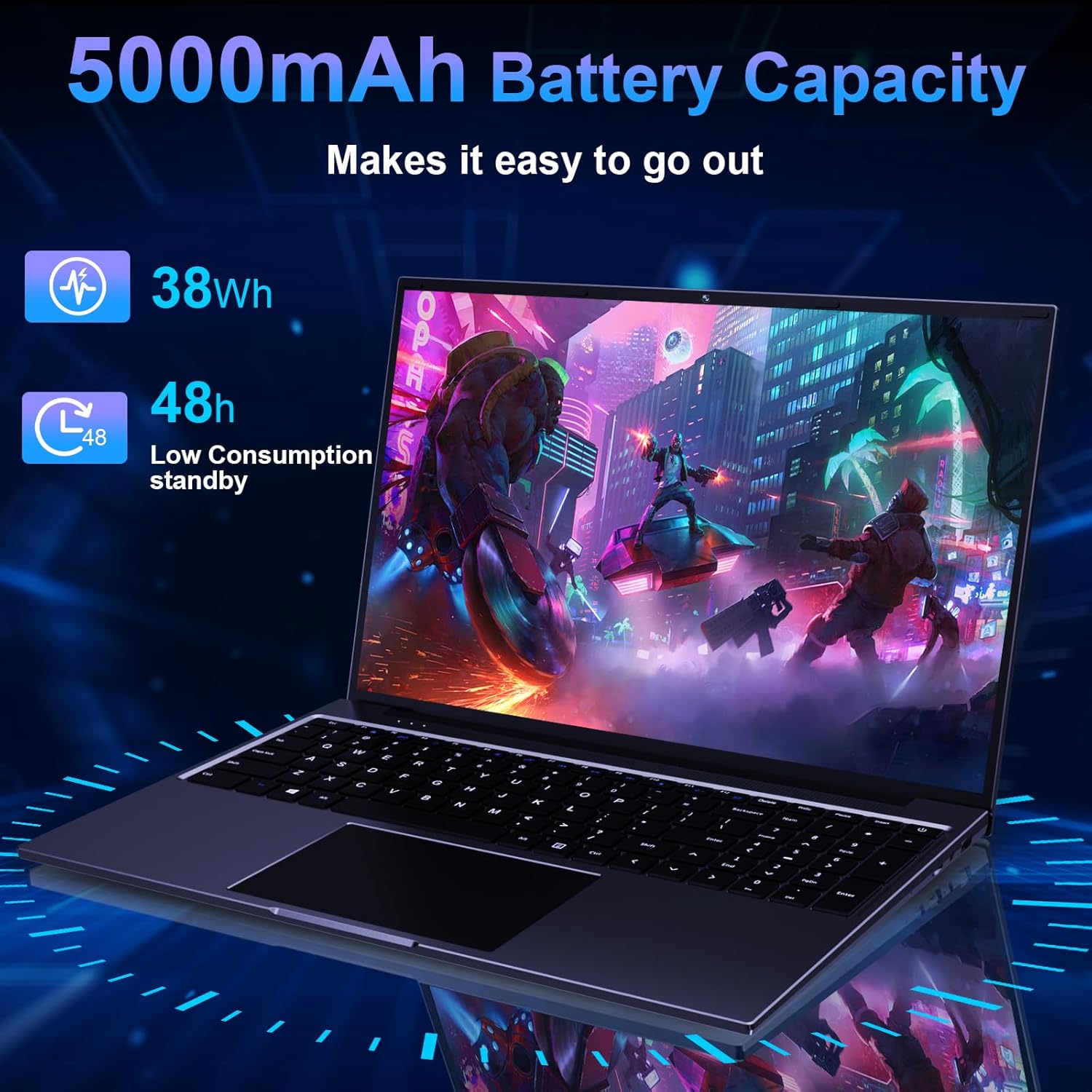 jumper Laptop Computer 16 inch FHD Display, 12GB RAM, 256GB SSD, 128GB eMMC, 5G/2.4G WiFi, Type-C, HDMI, Numeric Keypad, Bluetooth, 38Wh Battery, 5305U Processor, Cooling System - Image 8