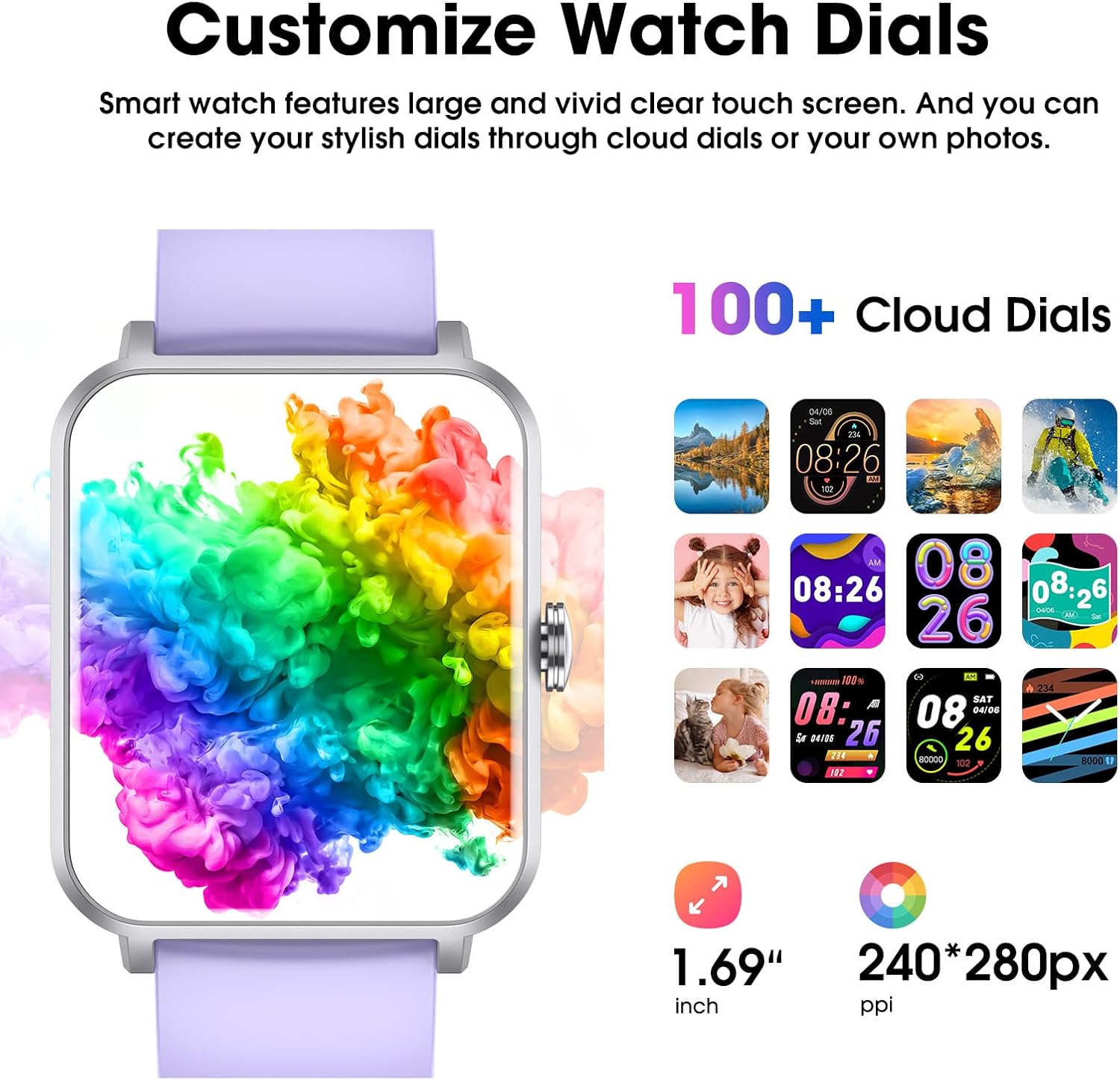 Smart Watch (Answer/Make Call) for Women Men, Fitness Tracker with Heart Rate, Blood Oxygen, Sleep Tracker, IP68 Waterproof Fitness Watch Step Calorie Counter Pedometer Compatible iPhone & Android - Image 6
