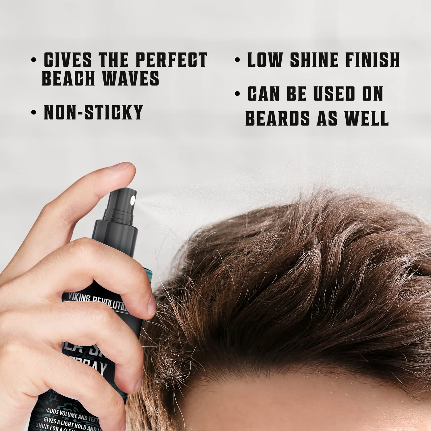 Viking Revolution Sea Salt Spray for Hair Men - Hair Texturizing Spray with Kelp, Aloe Vera and Red Algae Extract - Surf Spray to Add Volume and Texture Sea Salt Spray for Men Beach Hair Spray - 8.8oz - Image 5