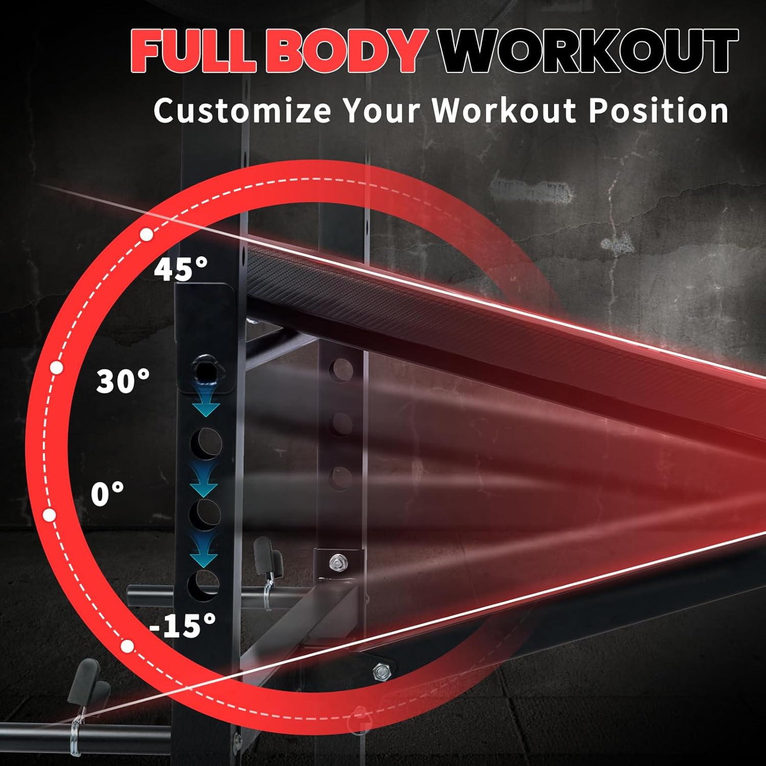 1500LBS 6 in 1 Weight Bench Set with Leg Extension/Curl and Preacher Curl, Bench Press Set and barbell Rack with Safety Bar Catches, Foldable Workout Benches for Home(US Stock) - Image 6