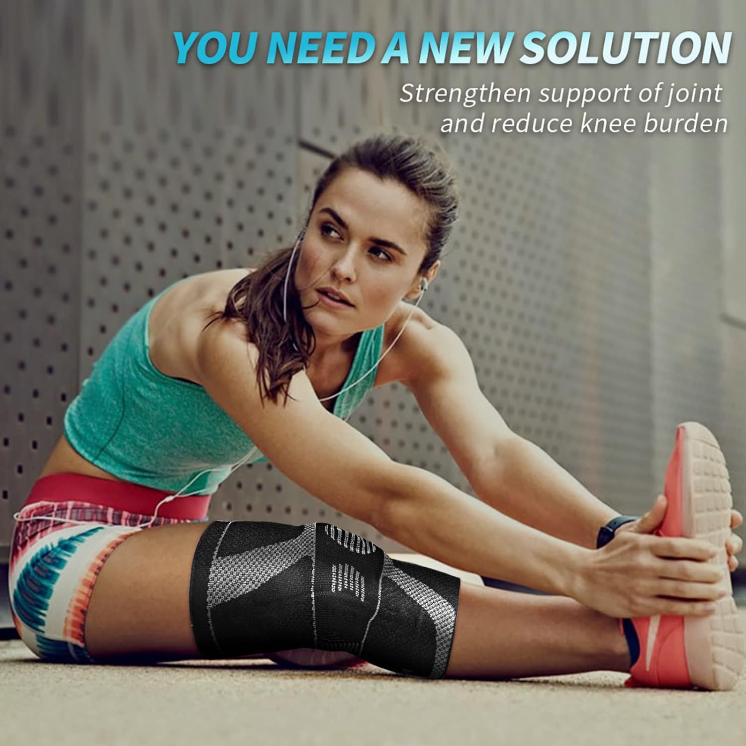 NEENCA Professional Knee Brace for Pain Relief, Medical Knee Compression Sleeve, Knee Support with Horizontal Knit Tech for Meniscus Tear, ACL, Arthritis, Joint Pain, Runner, Workout- FSA/HSA APPROVED - Image 5