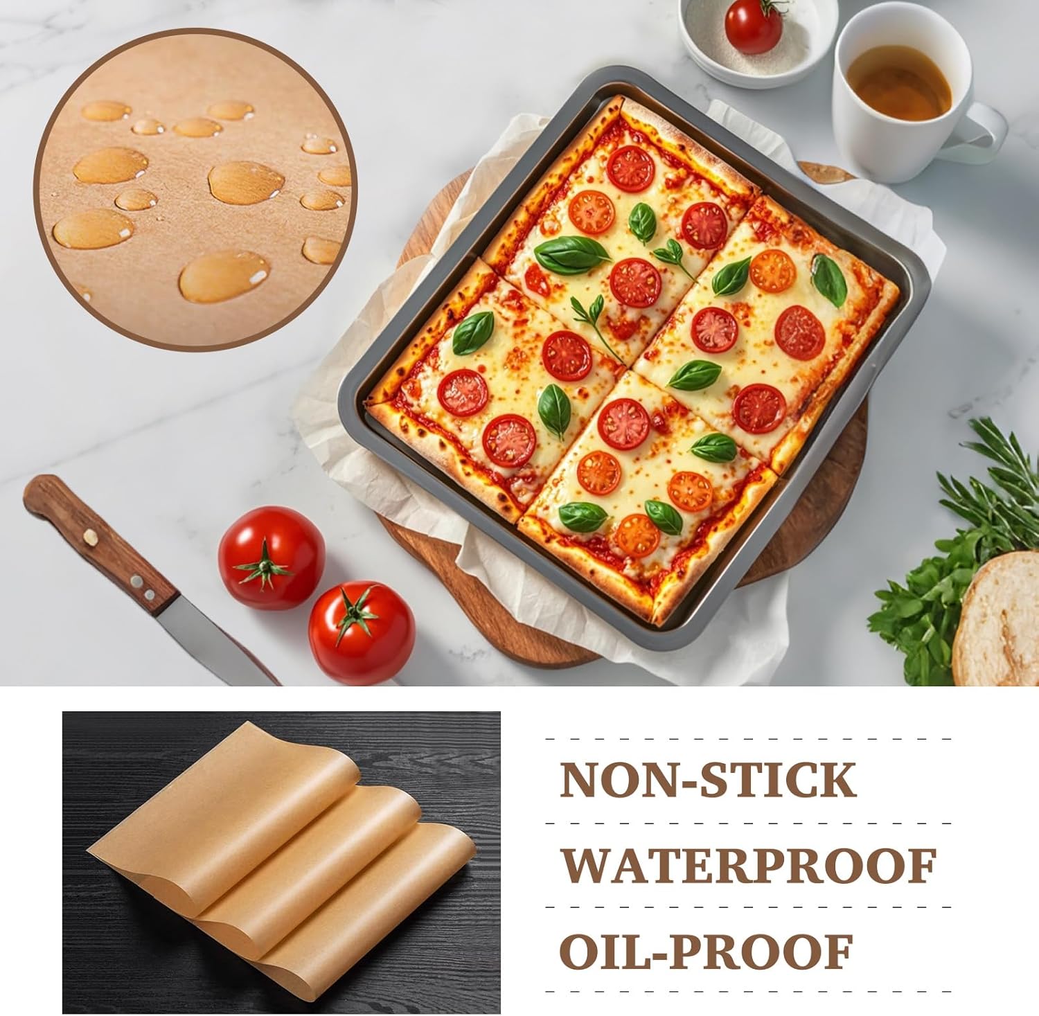 120 Pcs Air Fryer Liners Disposable Compatible with Emeril Lagasse 26 QT French Door 360 Air Fryer, 10''x11'' Airfryer Paper Liners Air Fryer Sheets for Emeril Lagasse Air Fryer Accessories - Image 5