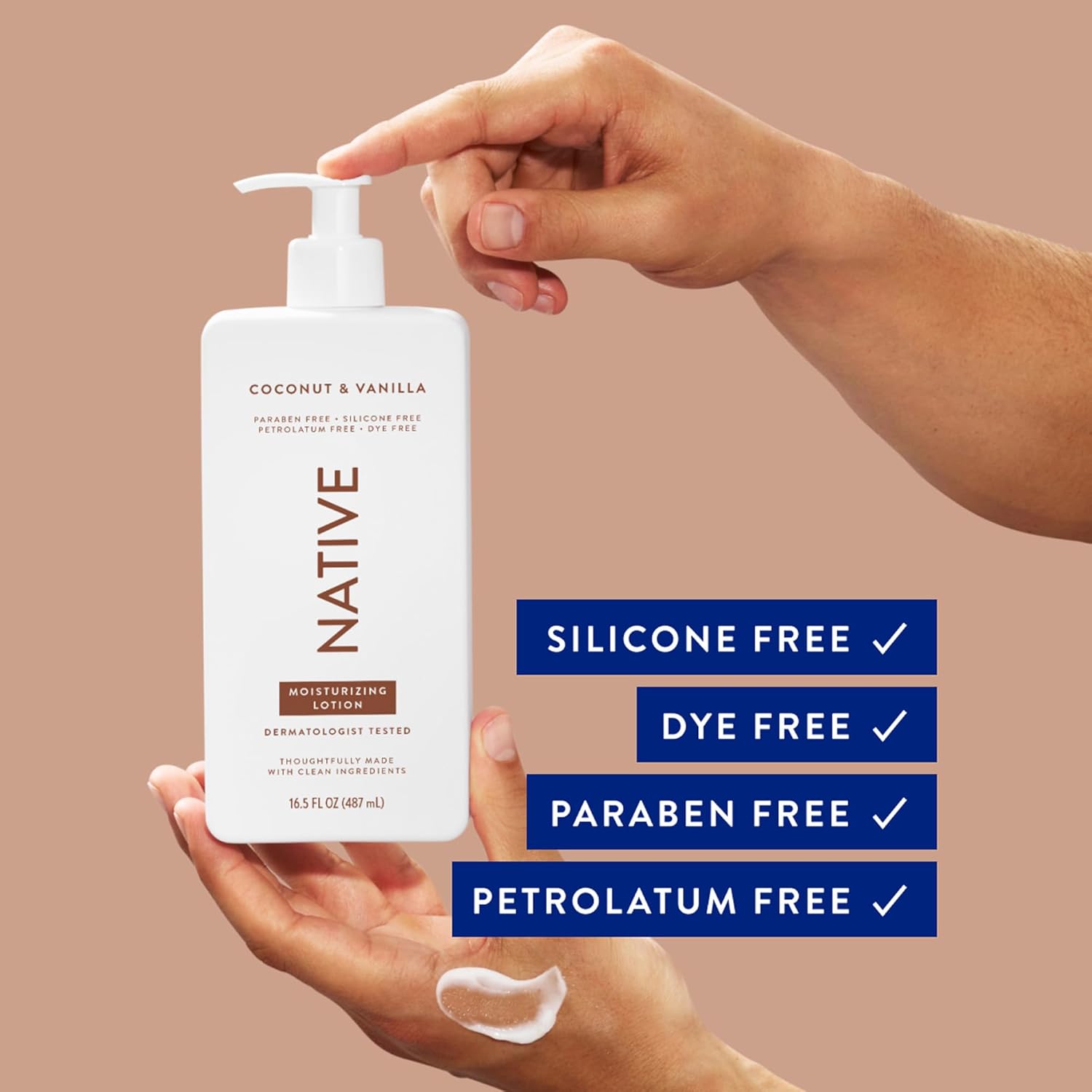 Native Body Lotion Contains Naturally Derived Plant-Based Moisturizers for Women and Men | Restores Dry Skin, Coconut & Vanilla, 16.5 fl oz - Image 3