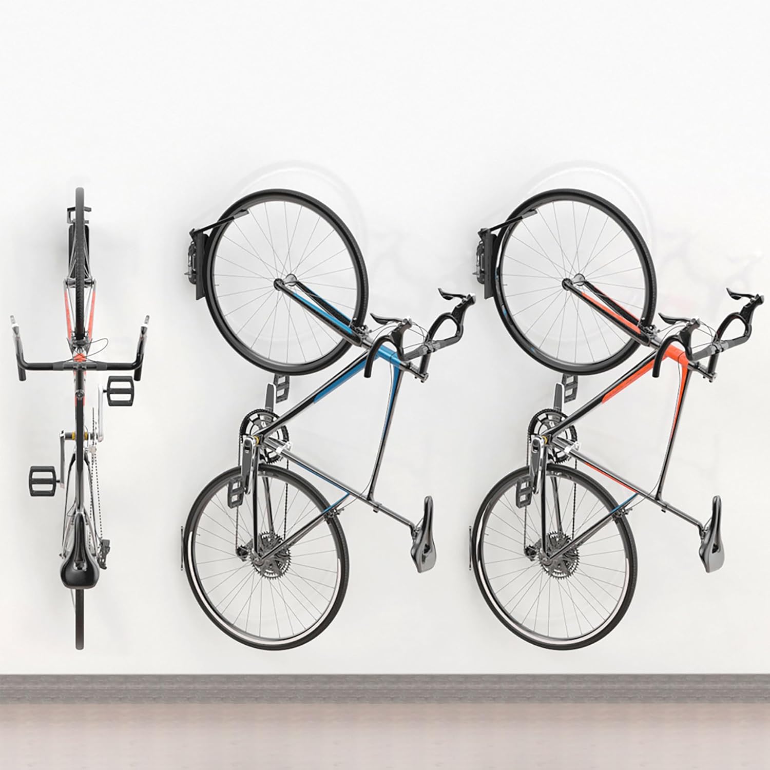 Swivel Bike Wall Mount, Vertical Bicycle Rack for Garage, Wall Mounted Bike Hanger Hook, Hanging Bike Storage Garage Organization, 4 Packs - Image 9