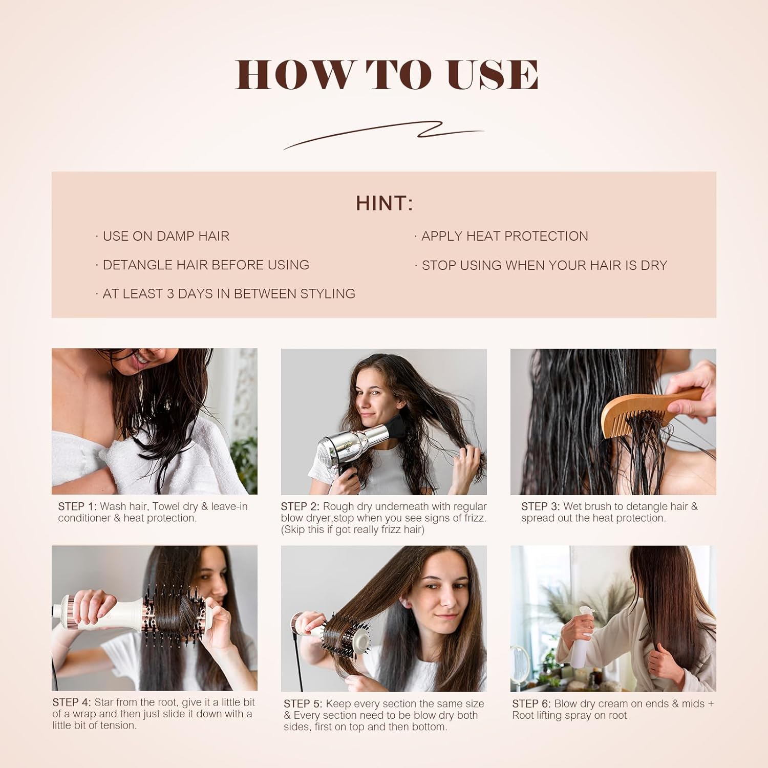 Travel Blow Dryer Brush in one, Dual Voltage Mini Hot Air Brush, Hair Trends Nano Titanium 2 Inch One Step Hair Dryer and Styler Volumizer Oval Shape - Image 8