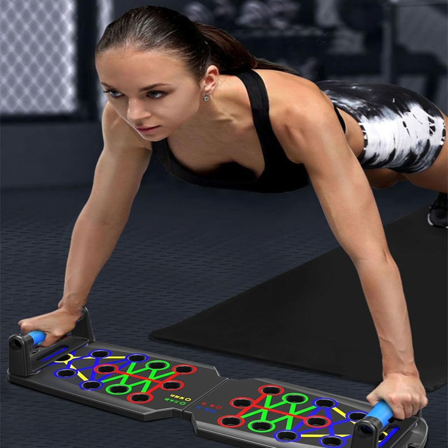 Solid Push Up Board 22 in 1 Home Workout Equipment Multi-Functional Pushup Stands System Fitness Chest Muscle Exercise Burn Fat Strength Training Arm Men and Women Weights - Image 5