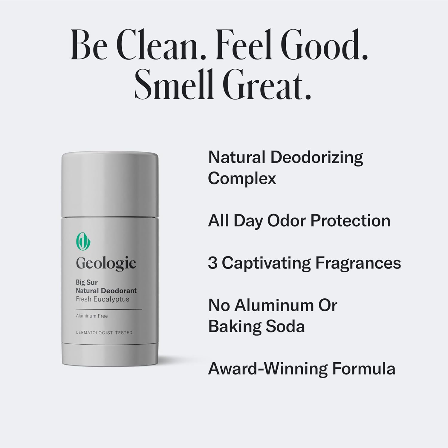 Geologie Big Sur Natural Deodorant | Eucalyptus Scent for Men & Women | Sensitive Skin Safe | Aluminum-Free, Baking Soda-Free, Dermatologist Tested, Vegan, Sulfate-Free, Paraben-Free | (2.6 oz) - Image 3
