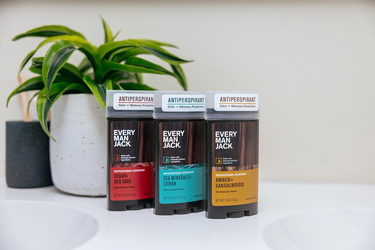 Every Man Jack Men’s Antiperspirant Deodorant Variety Set - Stay Fresh with Antiperspirant Men’s Deodorant - Odor Crushing, Long Lasting, Plant-Based, and No Harsh Chemicals - 2.6 oz - 3 Pack - Image 4