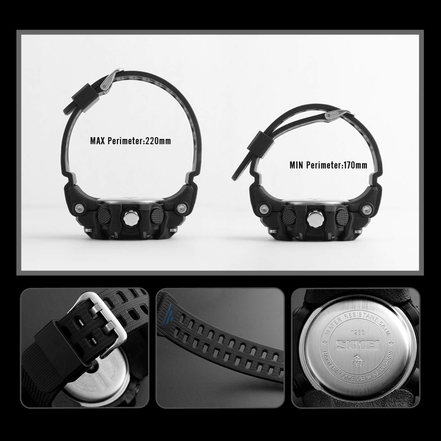 Mens Watch Military Sports Outdoor Waterproof Watches for Men Date Multi Function Tactics Alarm Stopwatch Analog Watches - Image 8
