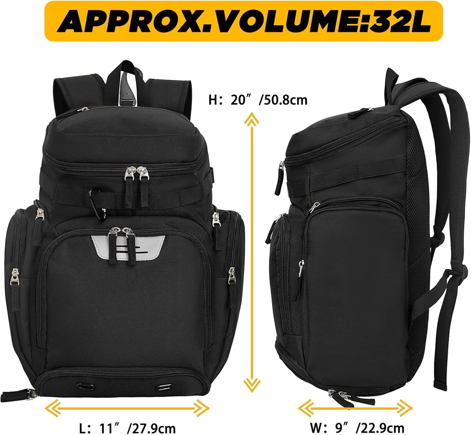 Goloni Basketball Backpack,Large Sports Bag with Ball Compartment & Shoe Compartment for Basketball, Soccer, Volleyball,Gym - Image 7