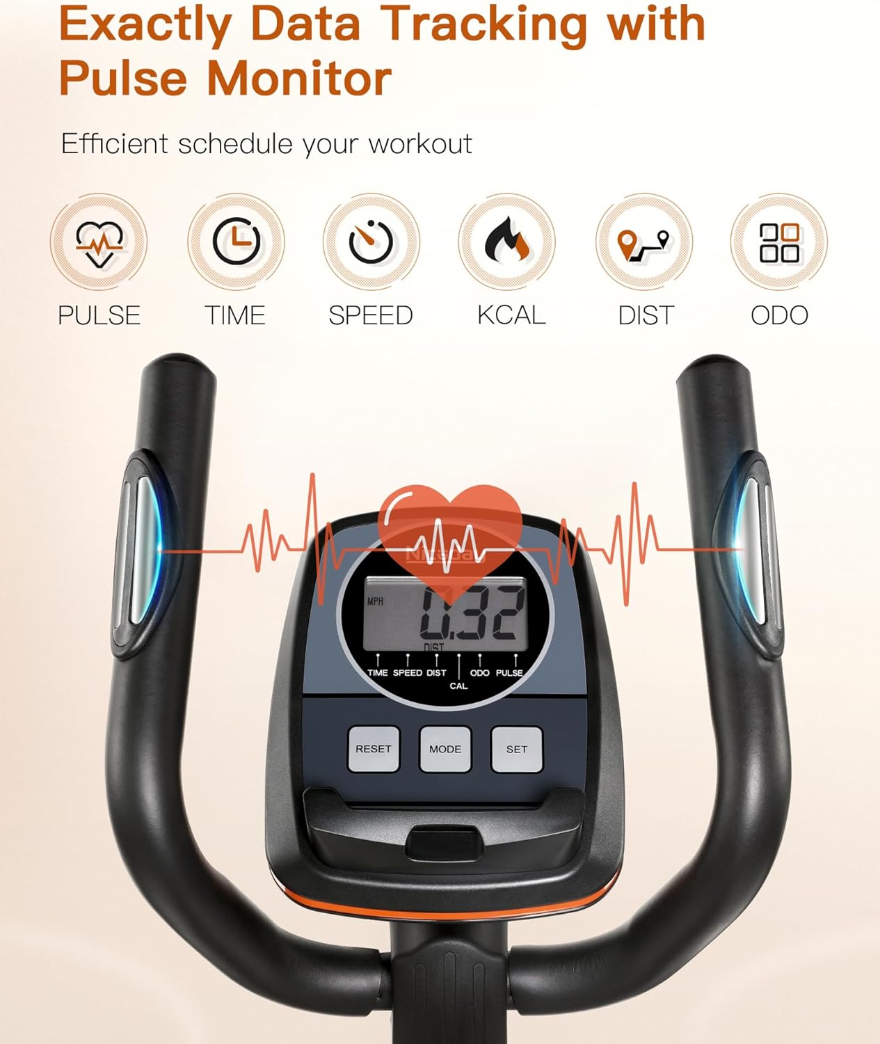Niceday Elliptical Machine, Elliptical Exercise Machine for Home with Hyper-Quiet Magnetic Driving System, Elliptical Trainer with 15.5IN-18IN Stride, 16 Resistance Levels, 400LBS Loading Capacity - Image 8