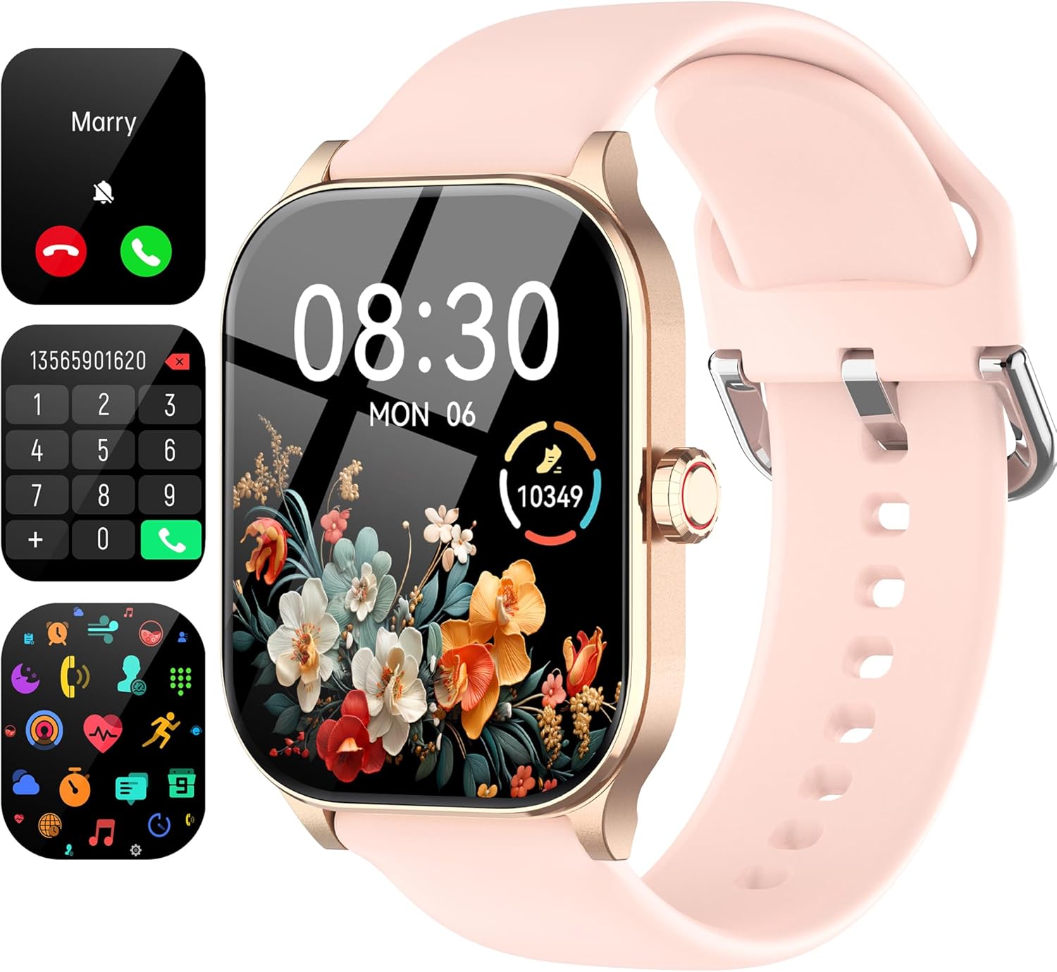 Smart Watch for Women(Answer/Make Call), 1.85" HD Smartwatch, Fitness Tracker with 100+ Sport Modes, IP68 Waterproof, Heart Rate/Sleep/Spo2 Monitor, Activity Tracker for Android and iPhone - Image 2