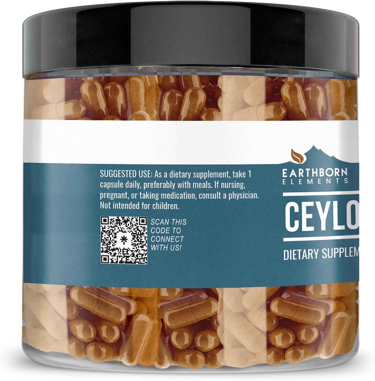 Earthborn Elements Ceylon Cinnamon 200 Capsules, Pure & Undiluted, No Additives - Image 3
