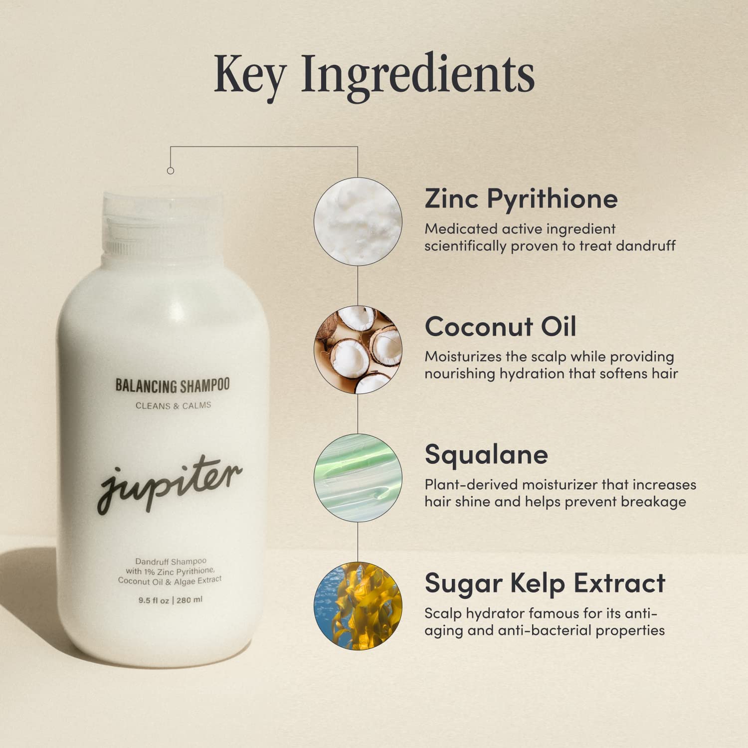 Jupiter Dandruff Shampoo with Serum Duo, Relieves Itchy, Dry, Flaky Scalp, Color-Safe, & Sulfate-Free, Vegan, Both with Zinc, Vitamin B5, Green Tea, Spot Treatment with Niacinamide & Aloe Vera - Image 3