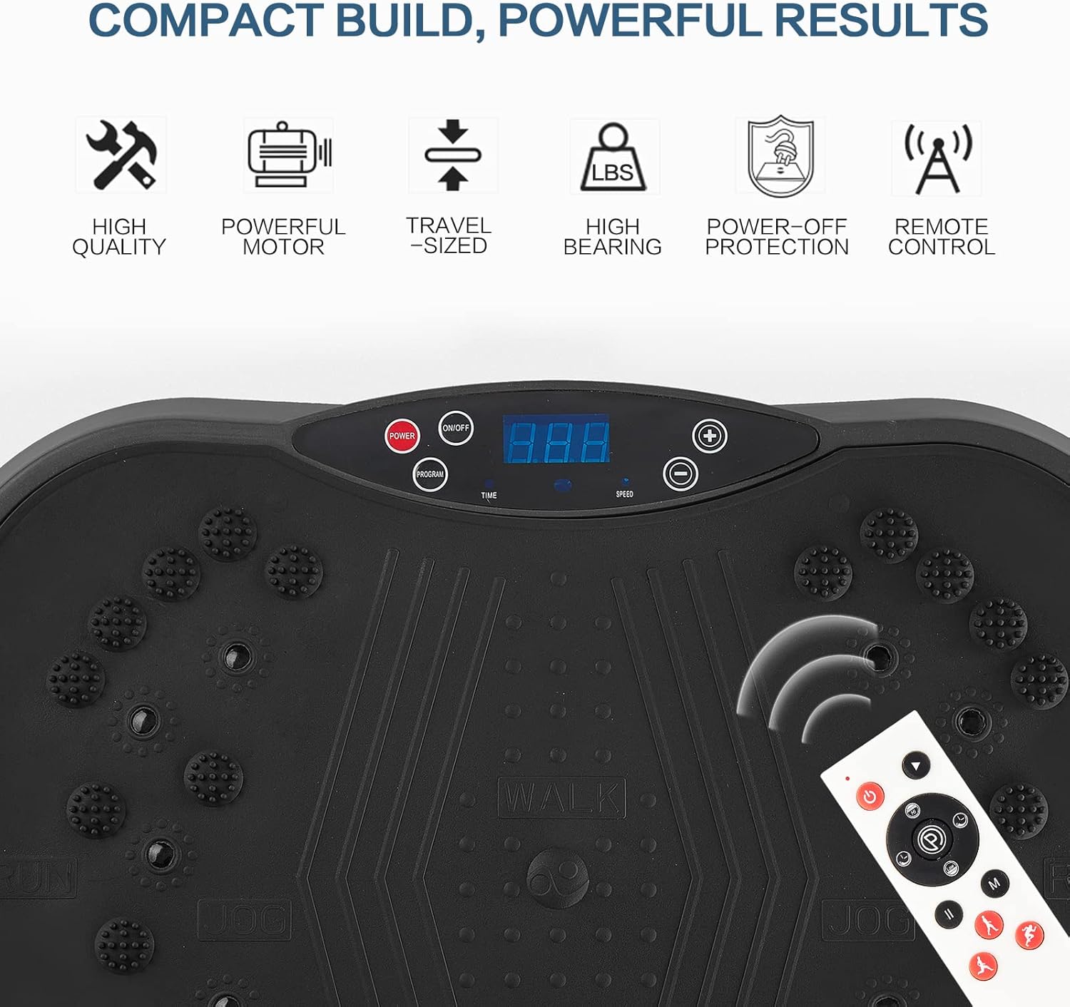 Vibration Plate Exercise Machine - Full Body Workout Vibration Platform with Loop Bands & Remote Control for Home Fitness & Weight Loss & Muscle Toning - Image 6