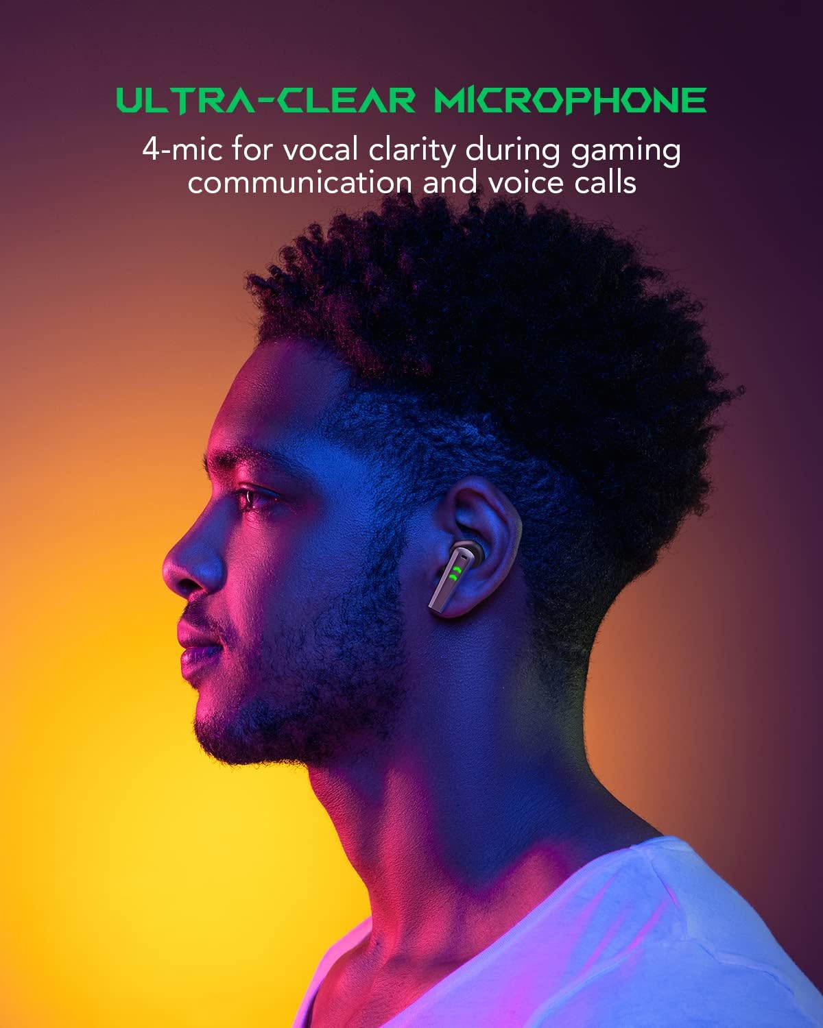 Black Shark Wireless Earbuds with 35ms Ultra-Low Latency, Gaming Bluetooth Earbuds with Premium Sound, Bluetooth 5.2, 10mm Drivers, 4 Hyperclear Mics, IPX5 Waterproof, 20H Play Time, Comfort Fit - Image 6