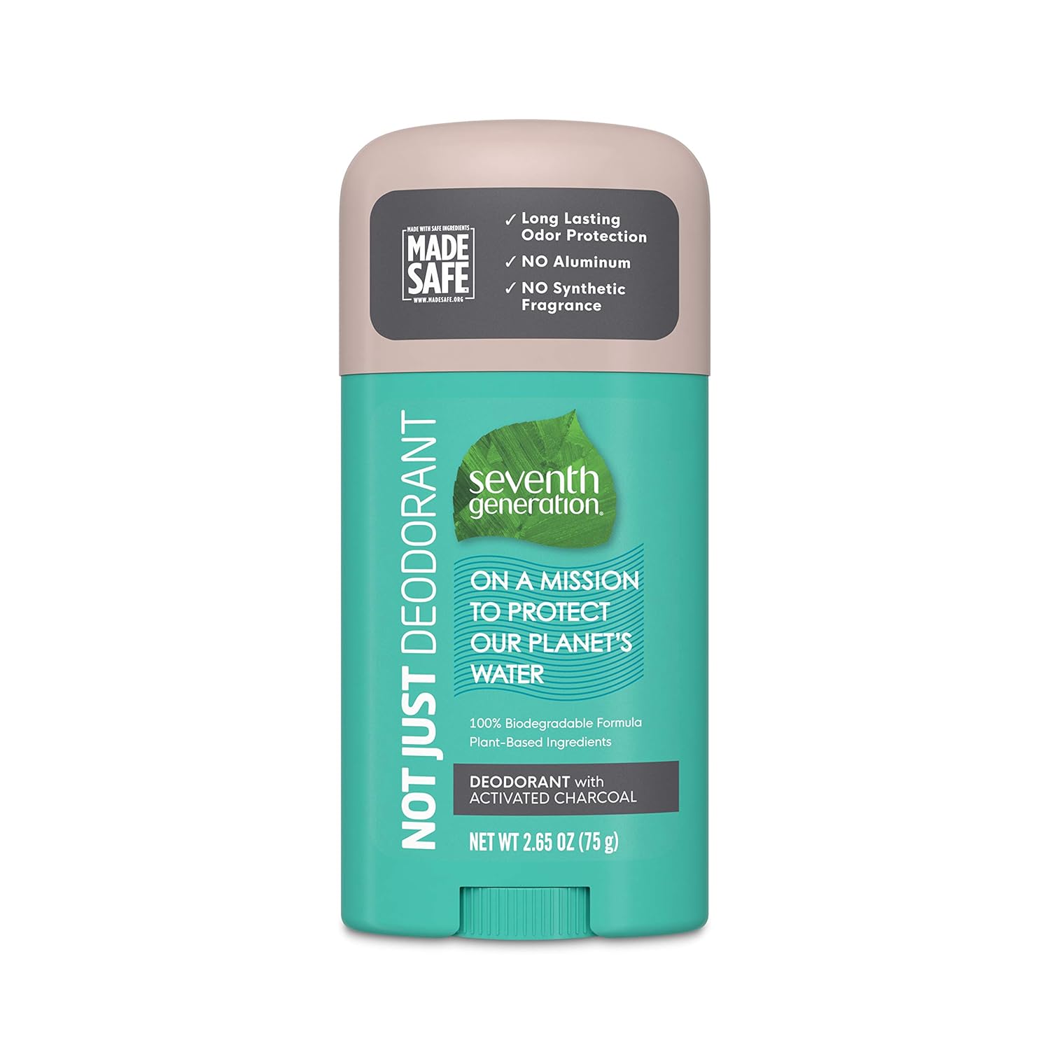 Seventh Generation Aluminum-Free Deodorant Activated Charcoal Biodegradable Formula 2.65 oz - Image 2