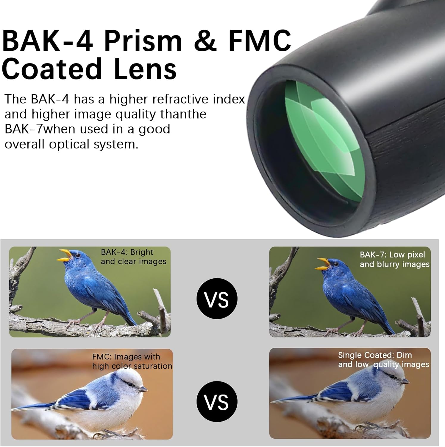 12X60 High-Power Monocular Telescope with Smartphone Holder and Tripod, Large Vision with BAK-4 Prism and FMC Lens Suitable for Bird Watching Hunting Hiking Camping Wildlife - Image 4