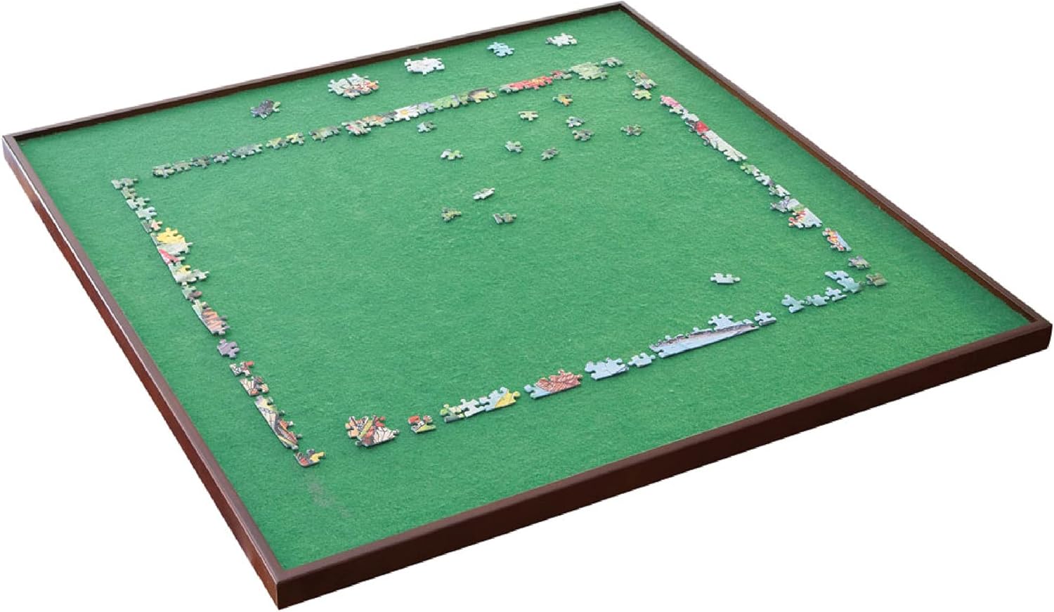 Bits and Pieces Rotating Puzzle Board with Lazy Susan, Portable 1500 Piece Jigsaw Puzzle Table with Fabric Lining, Measures 34" x 34" - Image 2