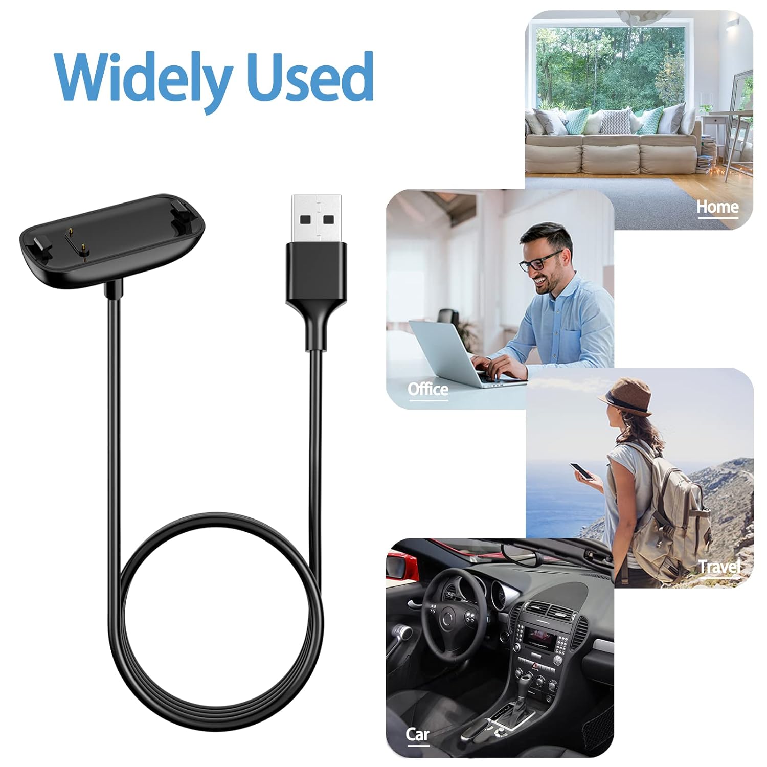 Amzpas Charger for Fitbit Inspire 3 Health & Fitness Tracker, Soft USB Charging Cable, Durable Charger Cable for Fitbit Inspire 3 - Image 8