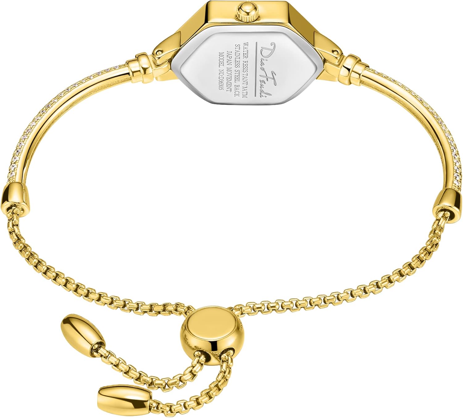 Rose Gold Petite Bracelet Watch for Women, Diamond Dress Analog Hexagonal Mini Women Watch Waterproof - Image 5