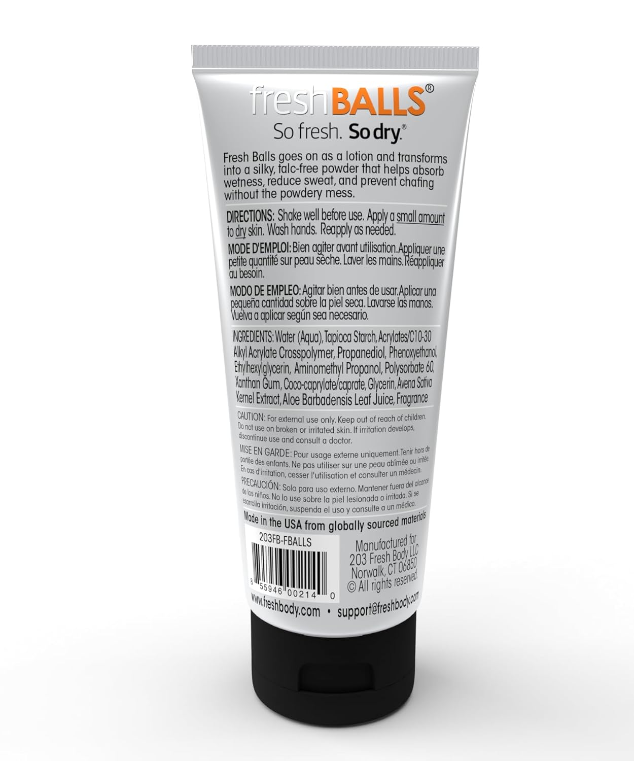 Fresh BALLS Lotion | Anti-Chafing Men's Soothing Cream to Powder Ball Deodorant and Hygiene for Groin Area, 3.4 fl oz (Pack of 2) - Image 7