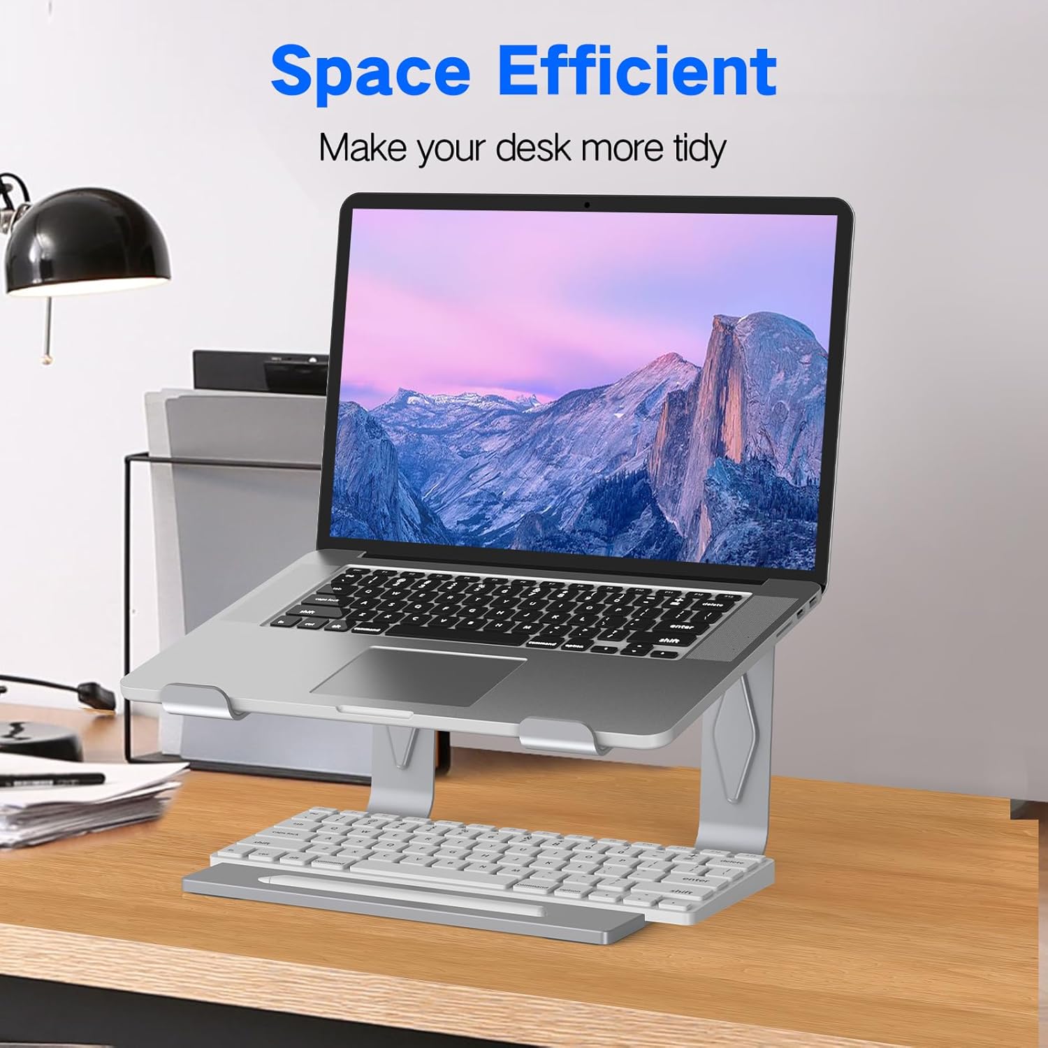 Laptop Stand for Desk, Metal Laptop Riser Holder, Removable Notebook Stand Ventilated Cooling Computer Stand Compatible with 10-15.6” Laptops - Image 5