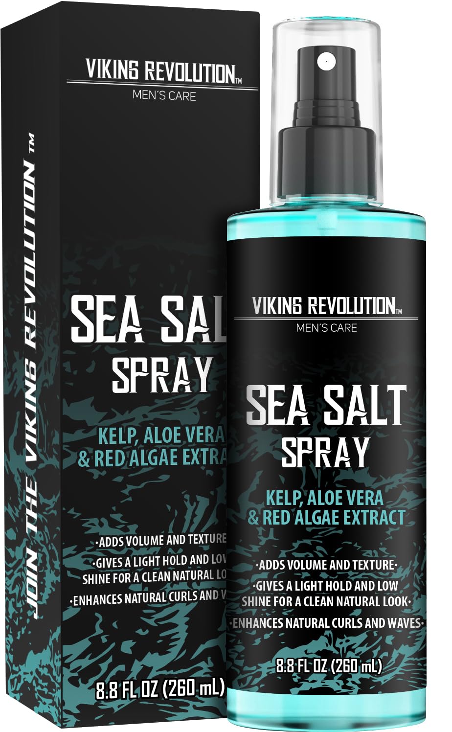 Viking Revolution Sea Salt Spray for Hair Men - Hair Texturizing Spray with Kelp, Aloe Vera and Red Algae Extract - Surf Spray to Add Volume and Texture Sea Salt Spray for Men Beach Hair Spray - 8.8oz - Image 2