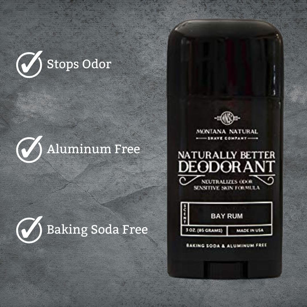 MNSC Bay Rum Naturally Better Deodorant - Magnesium and Activated Charcoal - Sensitive Skin Formula, Aluminum-Free, Baking Soda-Free, All-Natural, Plant-Derived, Made in USA - Image 3