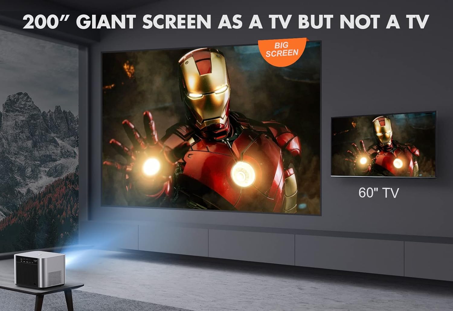 FHD 1080P Projector 4K Support, 800ANSI 5G WiFi Bluetooth, Outdoor With Full-Sealed Engine/Electric Focus/4P4D/PPT/Zoom, Home Movie Compatible W/iOS/Android/PC/TV - Image 9