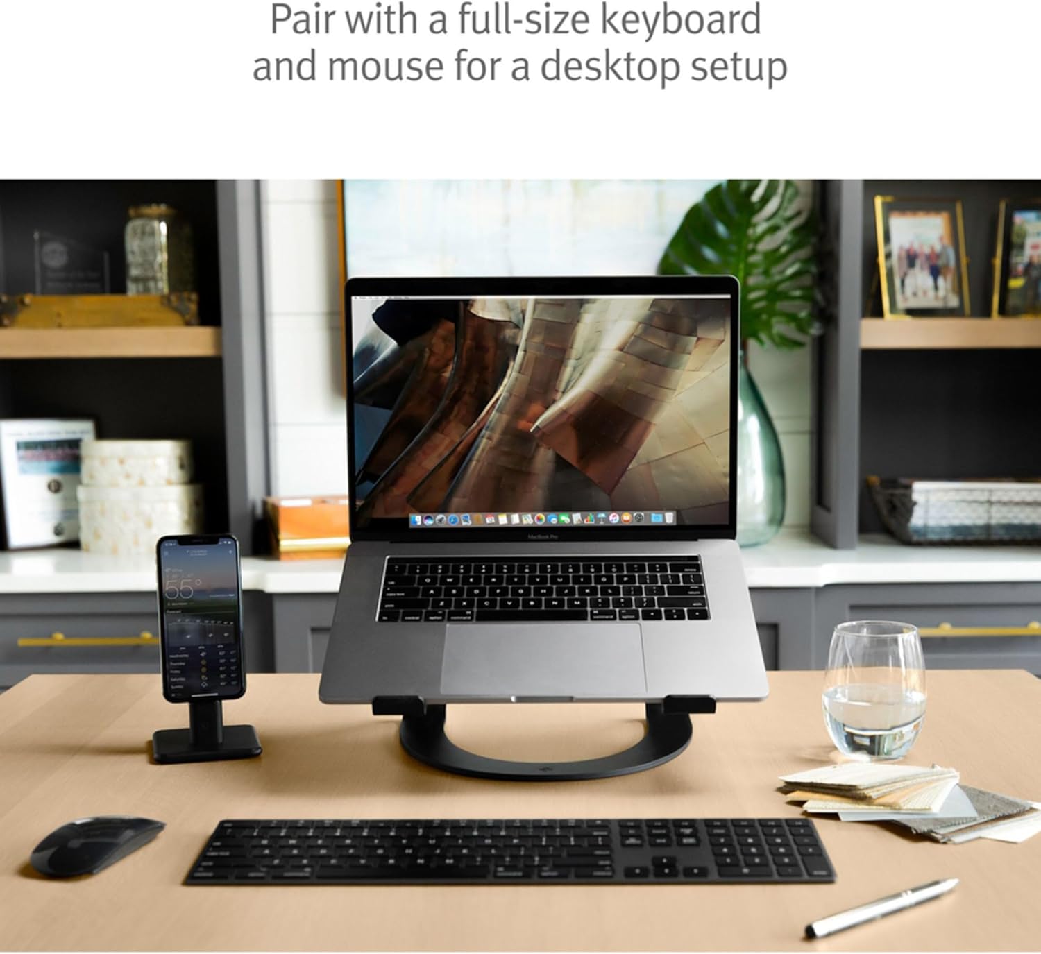 Twelve South Curve for MacBooks and Laptops | Ergonomic desktop cooling stand for home or office (matte black) - Image 8
