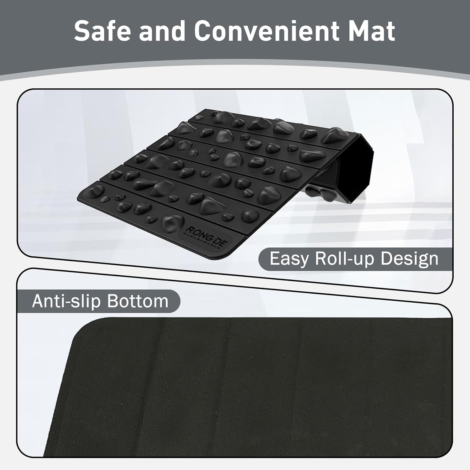 Portable Feet Acupressure Mat, Foldable Foot Massager Mat, Pressure Point Massage Pad, Anti Fatigue Office Standing Desk Mat, Stand Up Pad, Relieve Foot Pain - Image 5