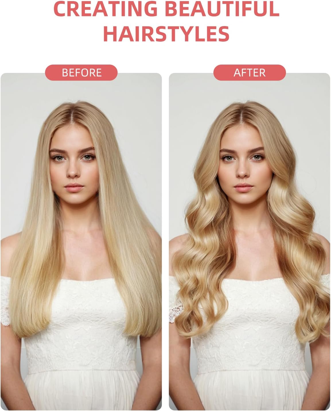 Thermal Brush Ionic Heated Round Brush for Blowout Look, Avvnee Hot Hair Curling Iron with 10 Temp Settings, 30s Fast Heated for All Hair Types - Image 8