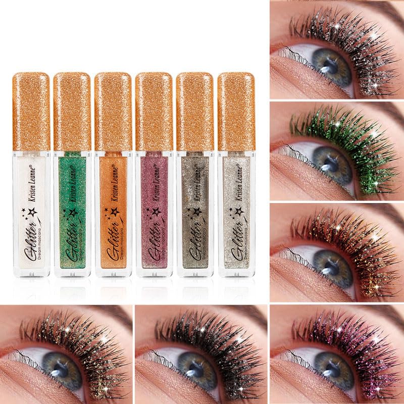 Glitter Mascara,Volume And Length,Tubing,Mascara Wands,Eyelash,Lash Primer,Tint,Make up (Black, 33g) - Image 4